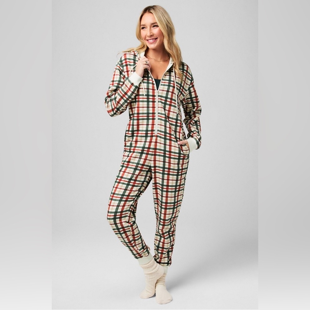 Fabletics Women Cozy Fleece Christmas onesie NWT medium